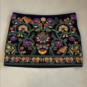 Zara Embroidered Mini Skirt